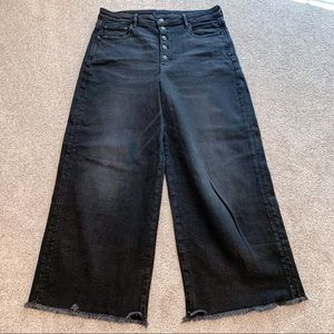 American Eagle Black Wide Leg High Waisted Jeans